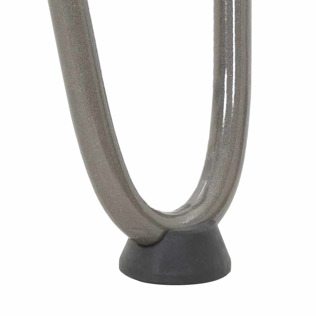 Gambe a forcina per tavolino 4 pz in acciaio naturale 30 cm