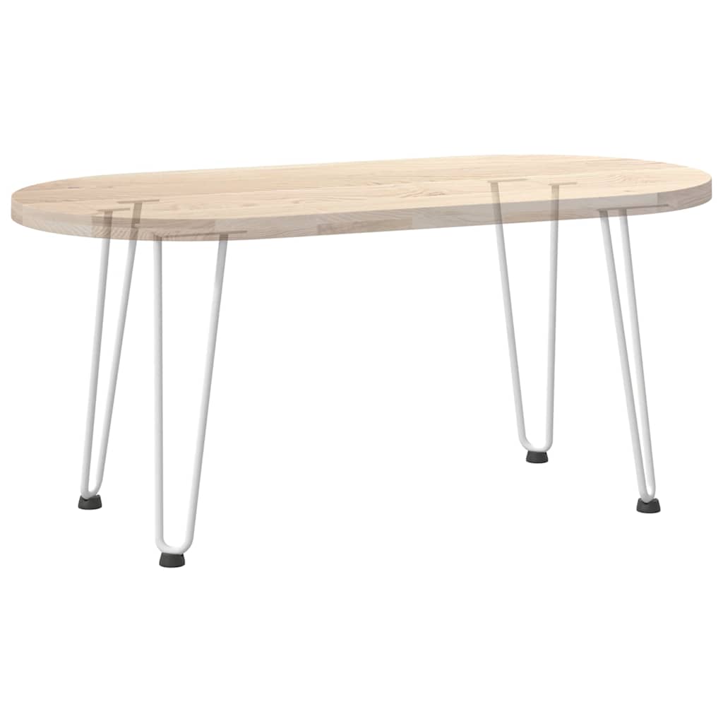 Gambe per Tavolo a Forcina 4 pz Bianco 42 cm Acciaio Massiccio - homemem39