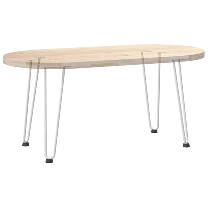 Gambe per Tavolo a Forcina 4 pz Bianco 42 cm Acciaio Massiccio - homemem39