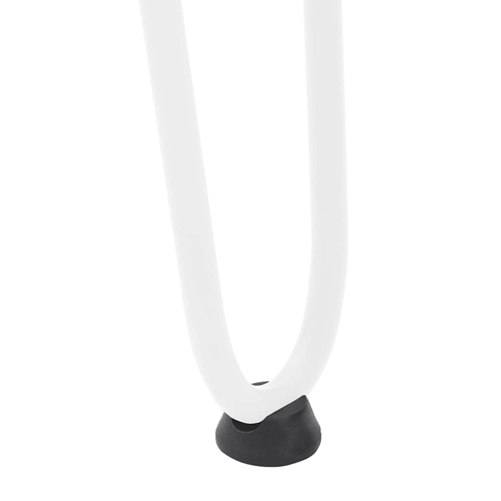 Gambe per Tavolo a Forcina 4 pz Bianco 42 cm Acciaio Massiccio - homemem39