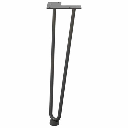 Gambe Tavolo a Forcina 4 pz Antracite 42 cm Acciaio Massiccio - homemem39