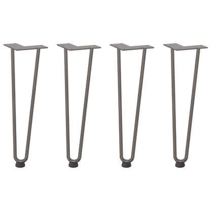Gambe Tavolo a Forcina 4 pz 42 cm Acciaio Massiccio - homemem39