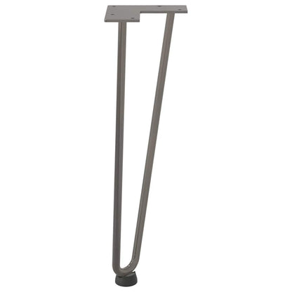 Gambe Tavolo a Forcina 4 pz 42 cm Acciaio Massiccio - homemem39