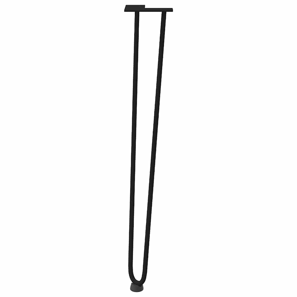 Gambe per Tavolo a Forcina 4 pz Nero 72 cm in Acciaio Massiccio - homemem39