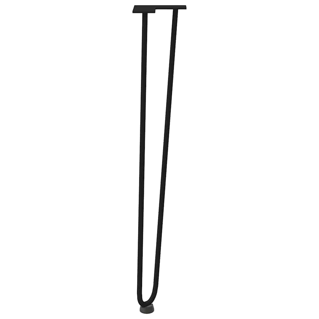Gambe per Tavolo a Forcina 4 pz Nero 72 cm in Acciaio Massiccio - homemem39