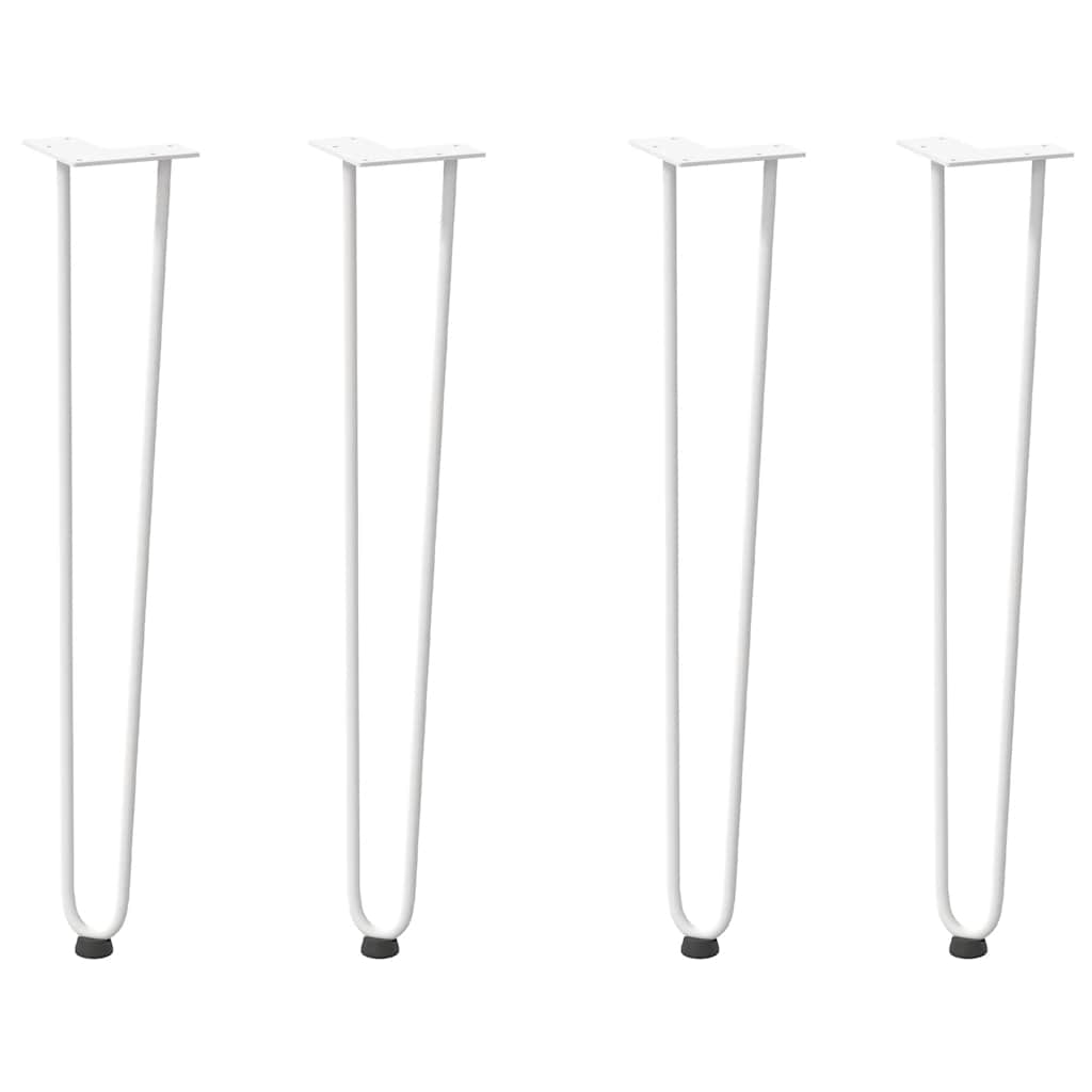 Gambe a forcina per tavoli consolle 4 pz Bianco 72 cm