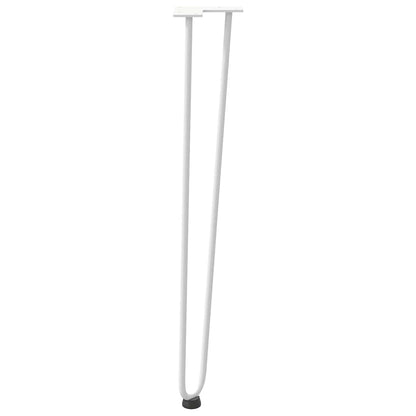 Gambe per Tavolo a Forcina 4 pz Bianco 72 cm Acciaio Massiccio - homemem39