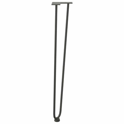 Gambe Tavolo a Forcina 4 pz Antracite 72 cm Acciaio Massiccio - homemem39