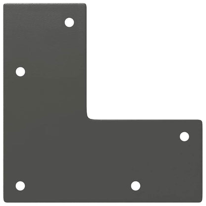 Gambe Tavolo a Forcina 4 pz Antracite 72 cm Acciaio Massiccio - homemem39