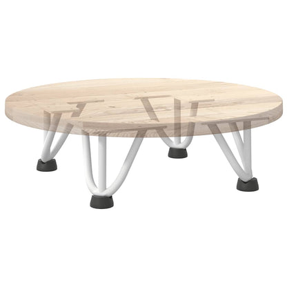 Gambe per Tavolo a Forcina 4 pz Bianco 10 cm Acciaio Massiccio - homemem39