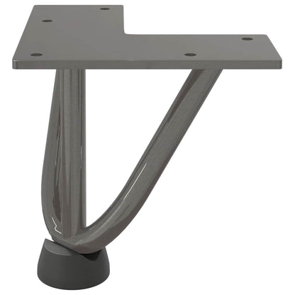 Gambe Tavolo a Forcina 4 pz 10 cm Acciaio Massiccio - homemem39