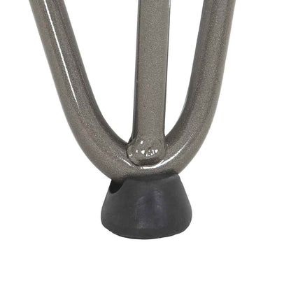 Gambe a forcina per tavolino 4 pz in acciaio naturale 10 cm