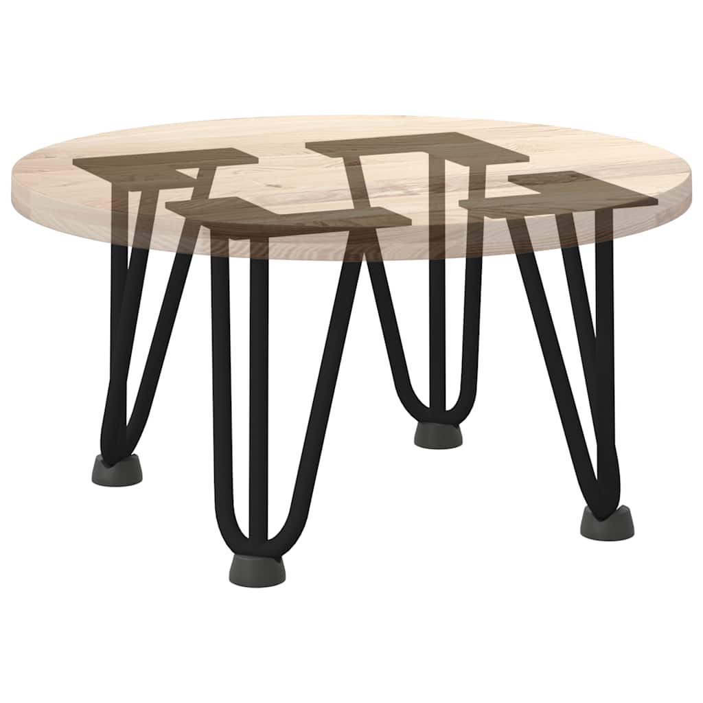 Gambe per Tavolo a Forcina 4 pz Nero 20 cm in Acciaio Massiccio - homemem39