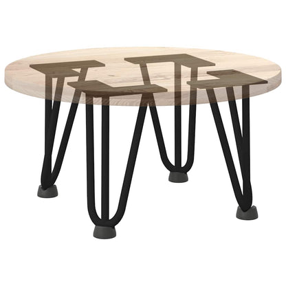 Gambe per Tavolo a Forcina 4 pz Nero 20 cm in Acciaio Massiccio - homemem39
