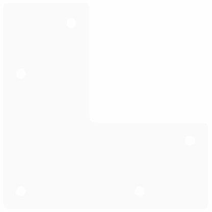 Gambe per Tavolo a Forcina 4 pz Bianco 20 cm Acciaio Massiccio - homemem39