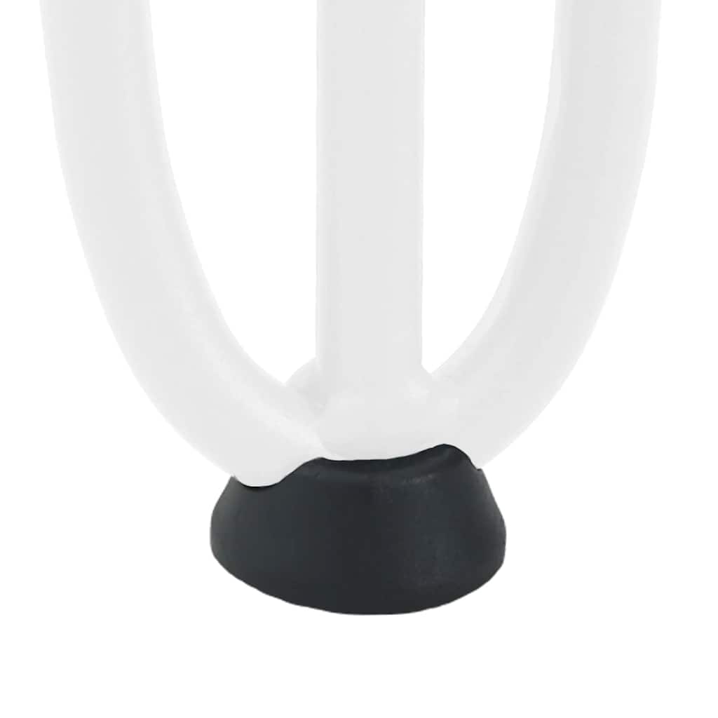 Gambe per Tavolo a Forcina 4 pz Bianco 20 cm Acciaio Massiccio - homemem39