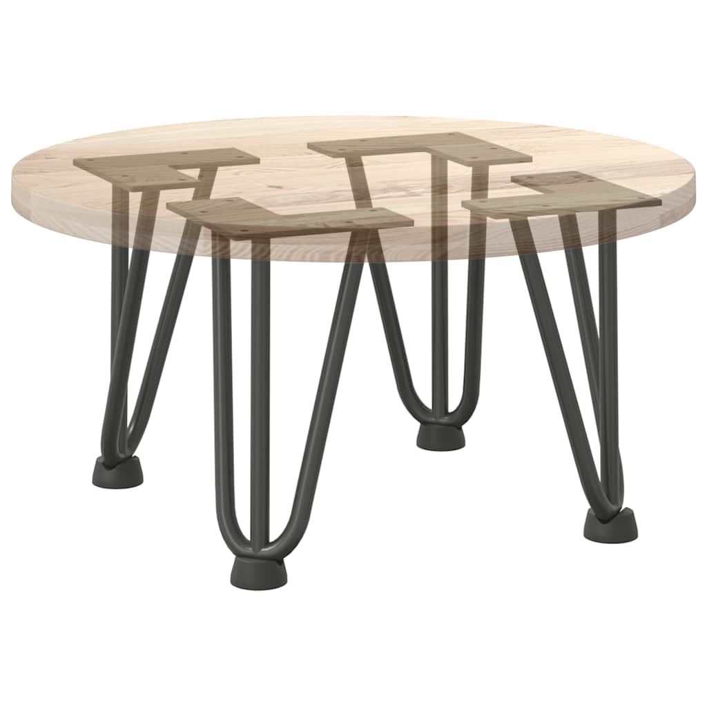 Gambe Tavolo a Forcina 4 pz Antracite 20 cm Acciaio Massiccio - homemem39