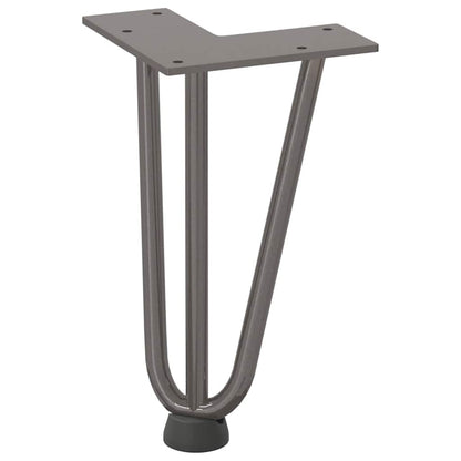 Gambe Tavolo a Forcina 4 pz 20 cm Acciaio Massiccio - homemem39