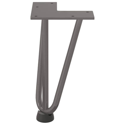 Gambe Tavolo a Forcina 4 pz 20 cm Acciaio Massiccio - homemem39