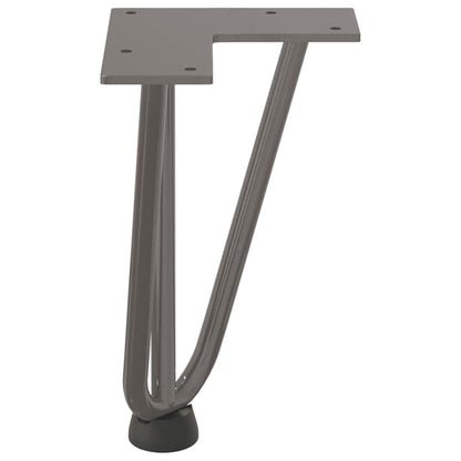 Gambe Tavolo a Forcina 4 pz 20 cm Acciaio Massiccio - homemem39