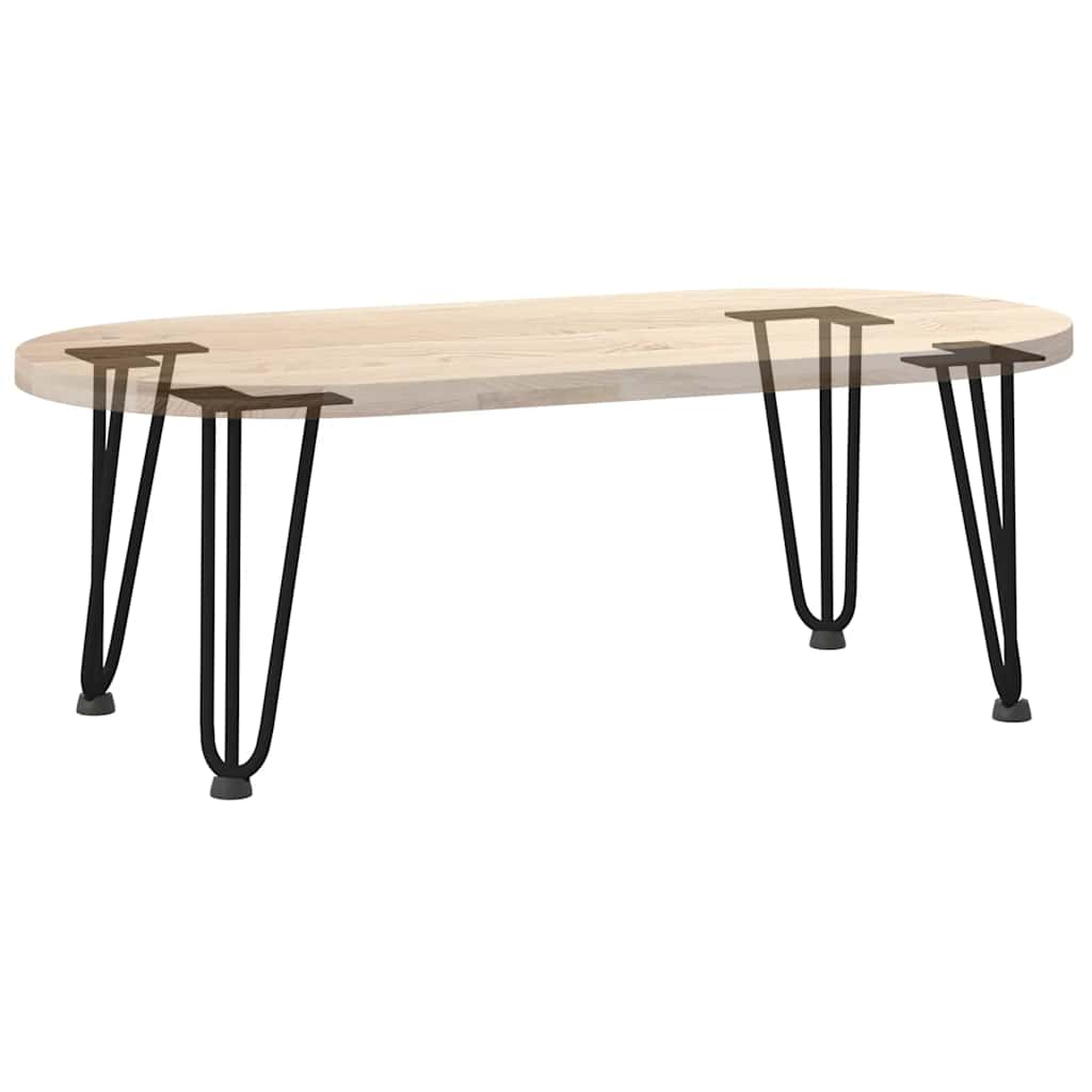 Gambe per Tavolo a Forcina 4 pz Nero 30 cm in Acciaio Massiccio - homemem39