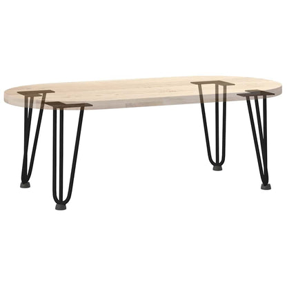 Gambe per Tavolo a Forcina 4 pz Nero 30 cm in Acciaio Massiccio - homemem39
