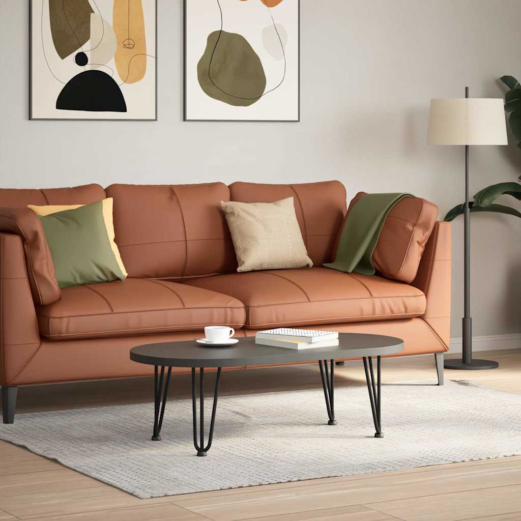 Gambe per Tavolo a Forcina 4 pz Nero 30 cm in Acciaio Massiccio - homemem39