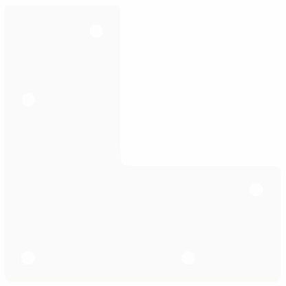 Gambe a forcina per tavolino 4 pz bianche 30 cm in acciaio massiccio