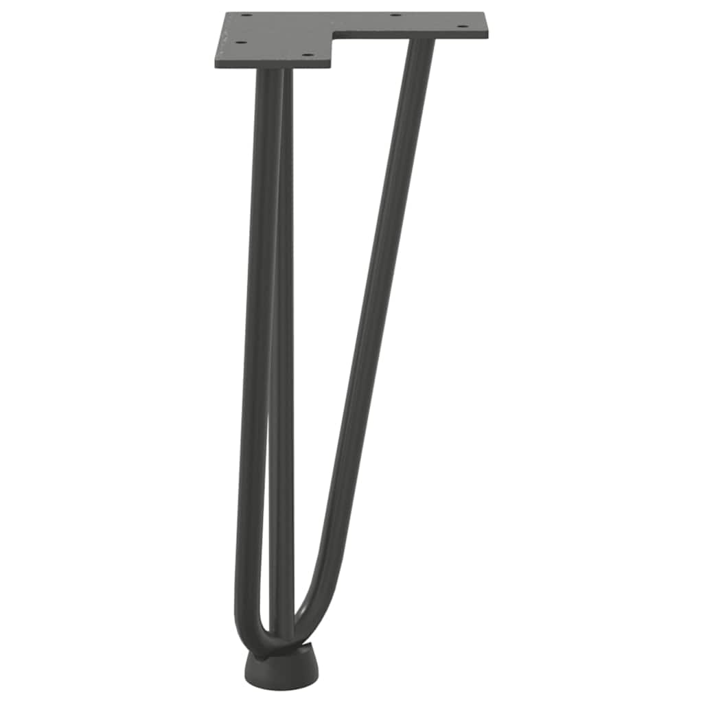 Gambe Tavolo a Forcina 4 pz Antracite 30 cm Acciaio Massiccio - homemem39