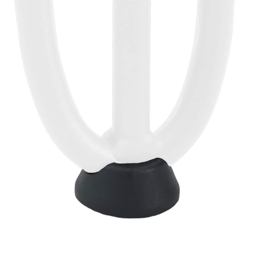 Gambe per Tavolo a Forcina 4 pz Bianco 42 cm Acciaio Massiccio - homemem39