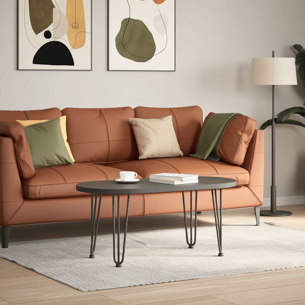 Gambe Tavolo a Forcina 4 pz Antracite 42 cm Acciaio Massiccio - homemem39