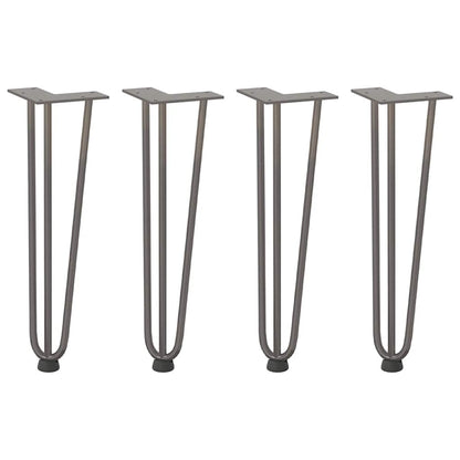 Gambe Tavolo a Forcina 4 pz 42 cm Acciaio Massiccio - homemem39