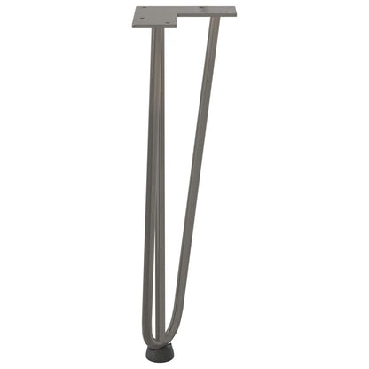Gambe Tavolo a Forcina 4 pz 42 cm Acciaio Massiccio - homemem39