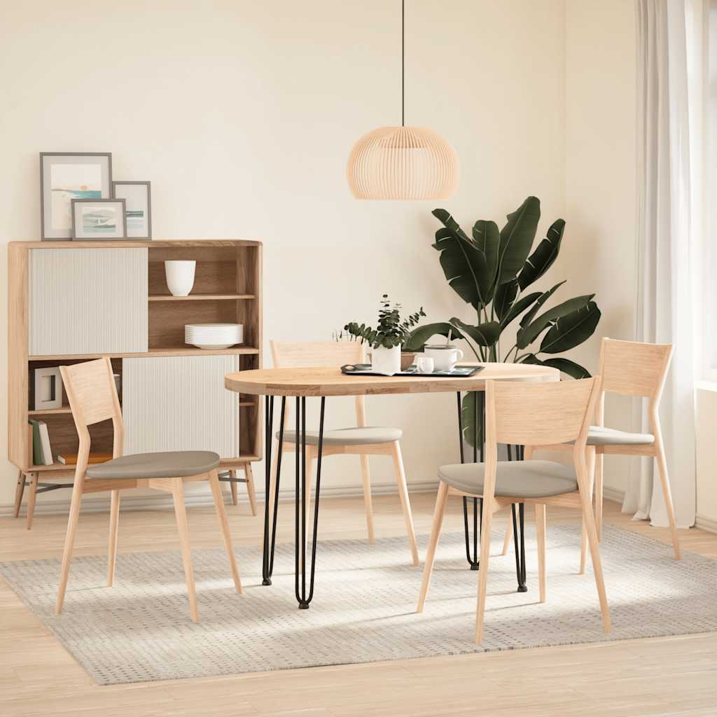Gambe per Tavolo a Forcina 4 pz Nero 72 cm in Acciaio Massiccio - homemem39