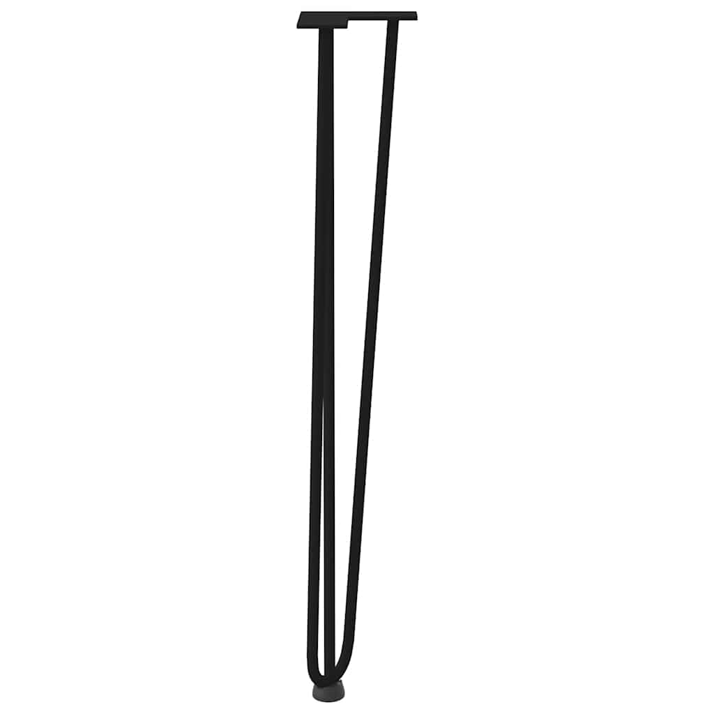 Gambe per Tavolo a Forcina 4 pz Nero 72 cm in Acciaio Massiccio - homemem39