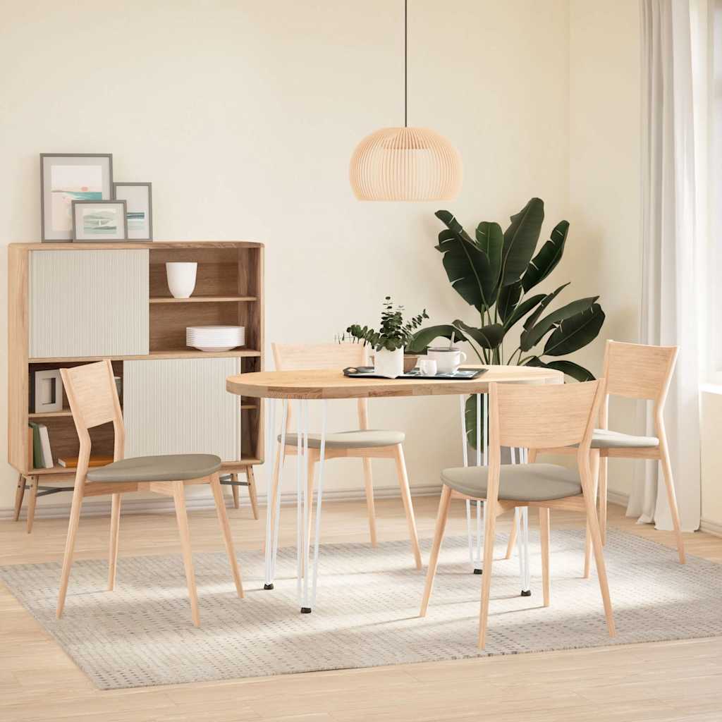 Gambe per Tavolo a Forcina 4 pz Bianco 72 cm Acciaio Massiccio - homemem39