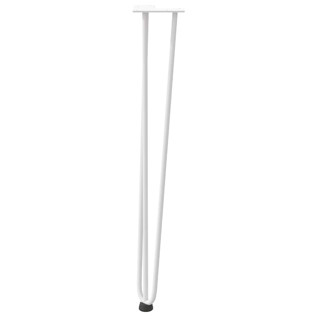 Gambe per Tavolo a Forcina 4 pz Bianco 72 cm Acciaio Massiccio - homemem39
