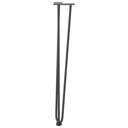 Gambe Tavolo a Forcina 4 pz Antracite 72 cm Acciaio Massiccio - homemem39