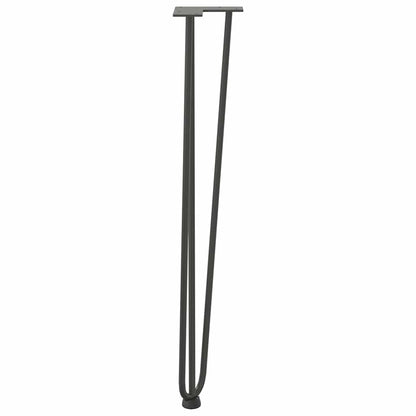 Gambe Tavolo a Forcina 4 pz Antracite 72 cm Acciaio Massiccio - homemem39