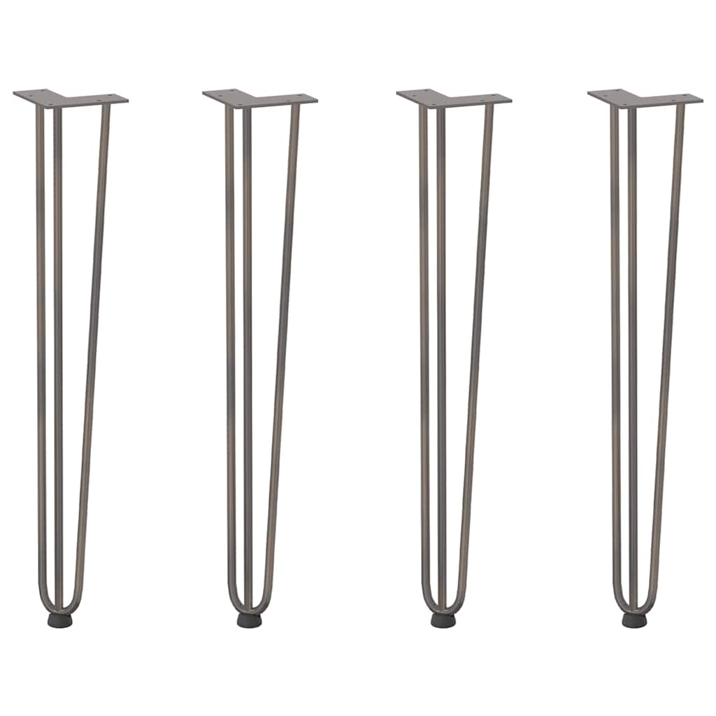 Gambe Tavolo a Forcina 4 pz 72 cm Acciaio Massiccio - homemem39