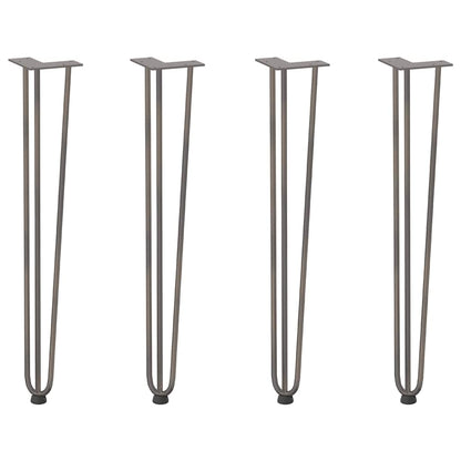 Gambe Tavolo a Forcina 4 pz 72 cm Acciaio Massiccio - homemem39