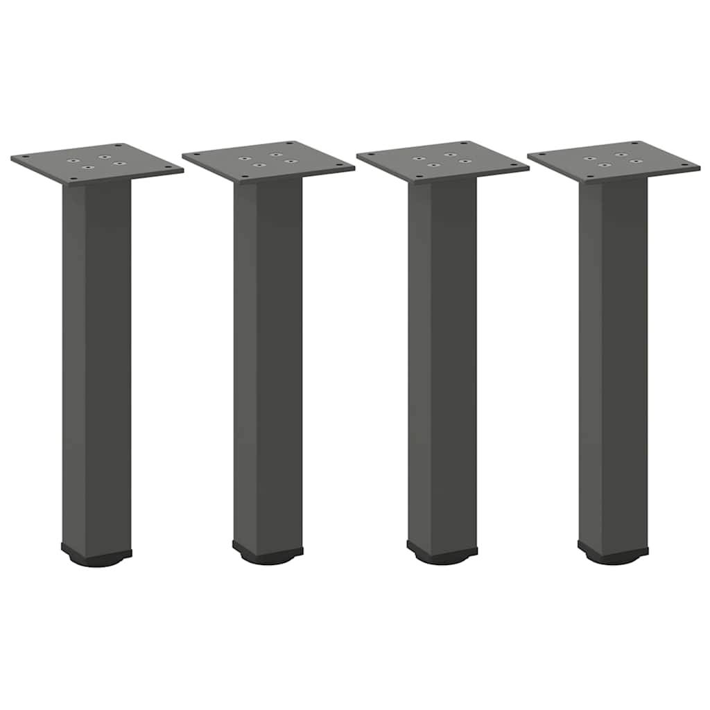 Gambe per Tavolino 4 pz Antracite 30-32 cm Acciaio - homemem39