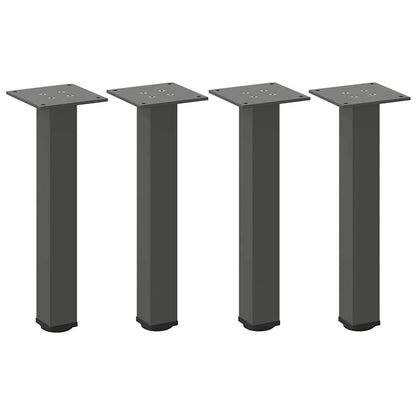 Gambe per Tavolino 4 pz Antracite 30-32 cm Acciaio - homemem39
