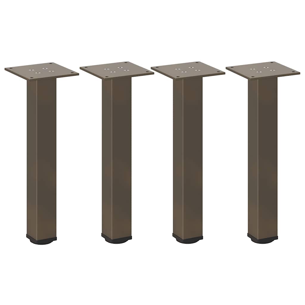 Gambe per Tavolino 4 pz Acciaio Naturale 30-32 cm Acciaio - homemem39
