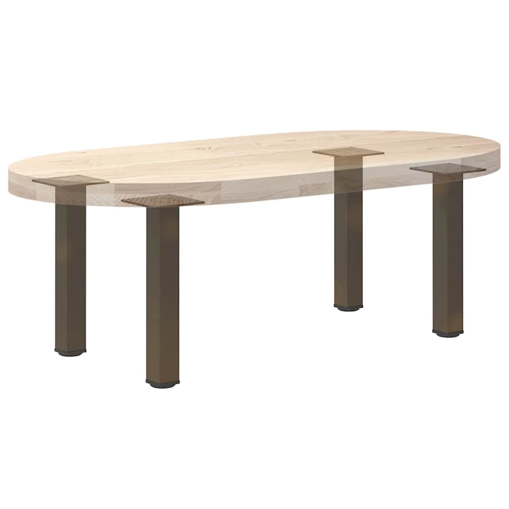 Gambe per Tavolino 4 pz Acciaio Naturale 30-32 cm Acciaio - homemem39