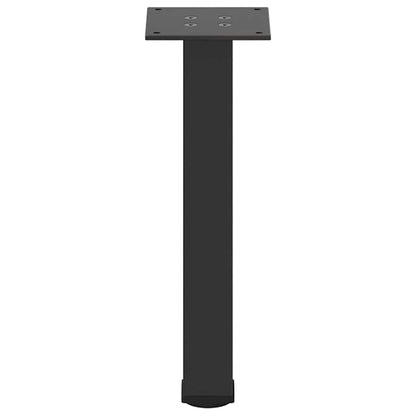 Gambe per Tavolino 4 pz Nero 42-44 cm in Acciaio