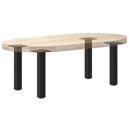 Gambe per Tavolino da Caffè 4 pz Nere 42-44 cm Acciaio