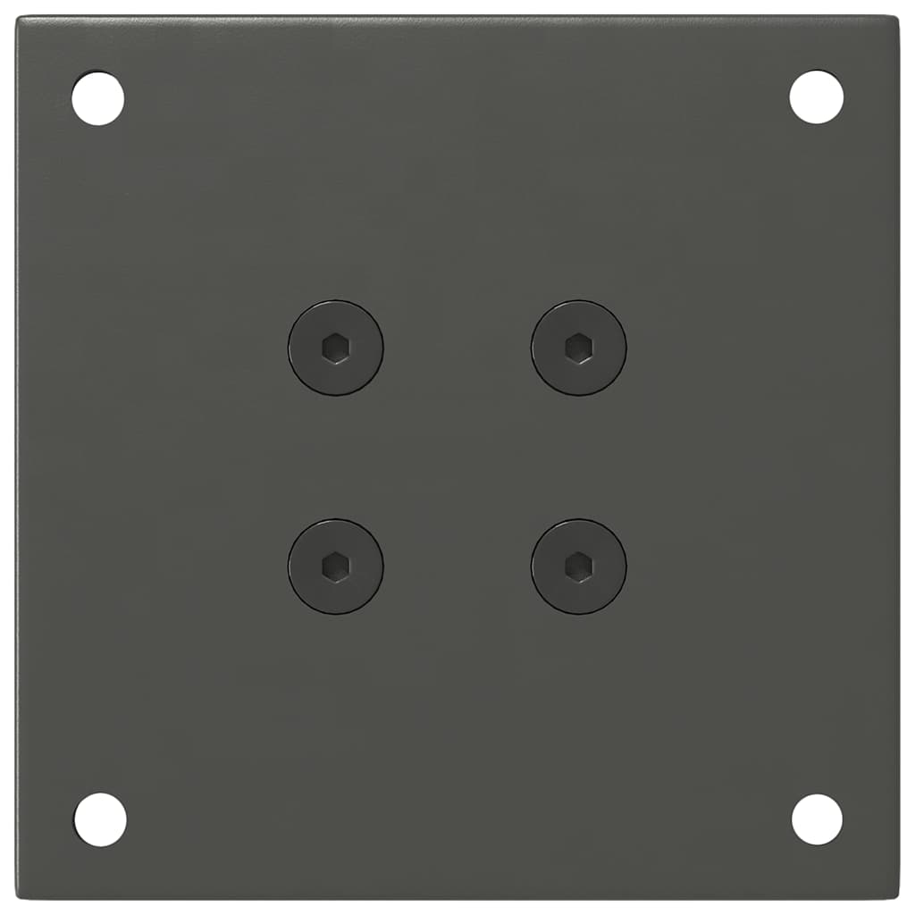 Gambe per tavolino 4 pz Antracite 42-44 cm Acciaio