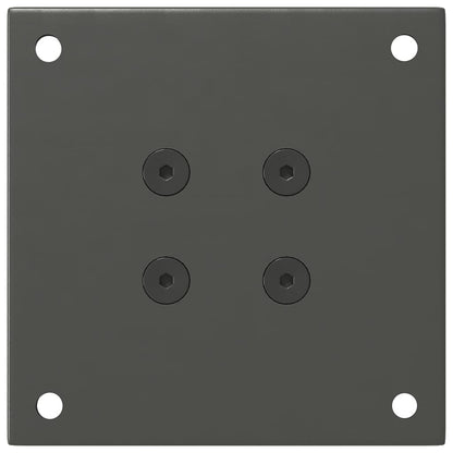 Gambe per tavolino 4 pz Antracite 42-44 cm Acciaio