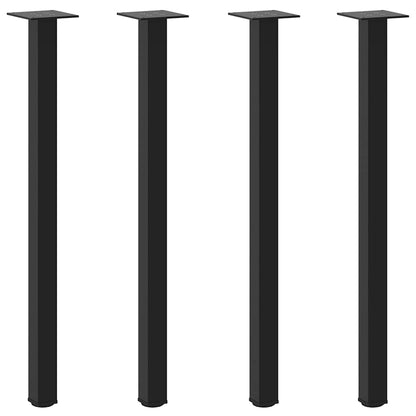 Gambe per Tavolino 4 pz Nero 72-74 cm in Acciaio - homemem39